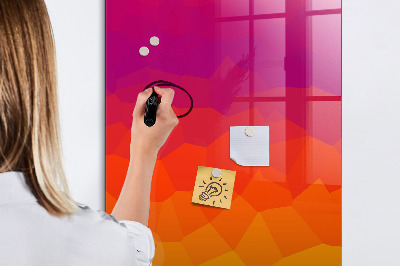 Dry erase magnetic board Gray Waves Abstract