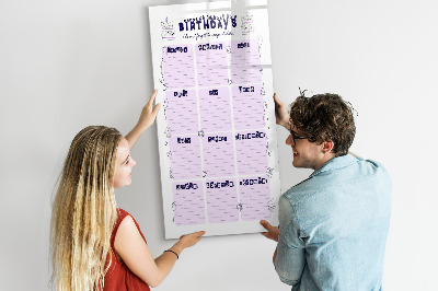 Dry erase magnetic board Weekly meal planner