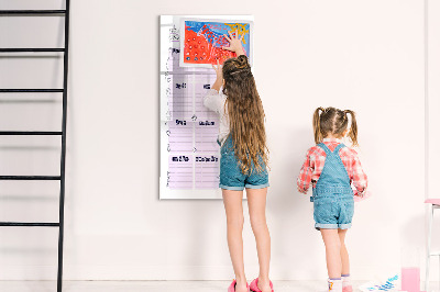 Dry erase magnetic board Weekly meal planner