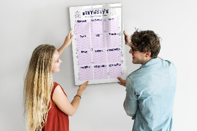 Dry erase magnetic board Weekly meal planner