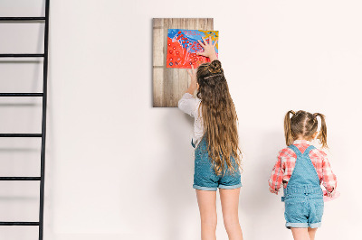 Dry erase magnetic board Abstract ink