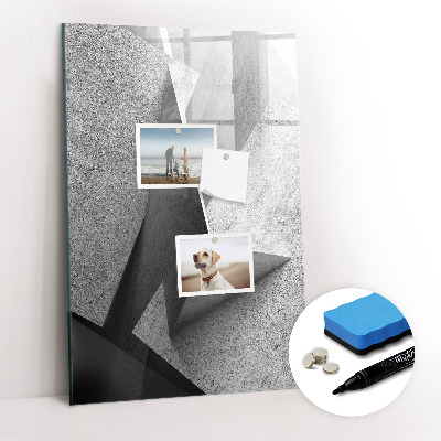 Dry erase magnetic board Geometric abstraction