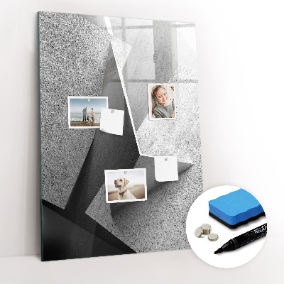 Dry erase magnetic board Geometric abstraction