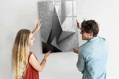 Dry erase magnetic board Geometric abstraction