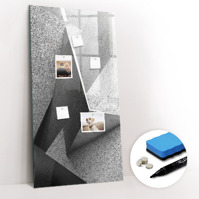 Dry erase magnetic board Geometric abstraction