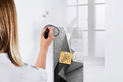 Dry erase magnetic board Geometric abstraction