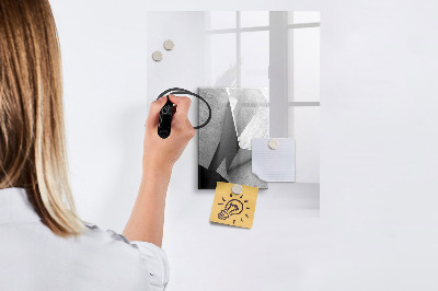 Dry erase magnetic board Geometric abstraction