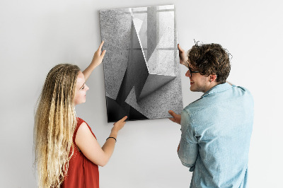 Dry erase magnetic board Geometric abstraction