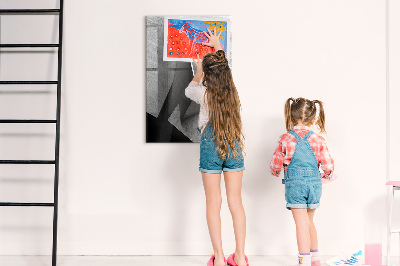 Dry erase magnetic board Geometric abstraction