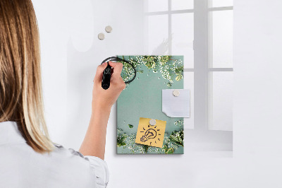 Dry erase magnetic board Gypsophila flowers