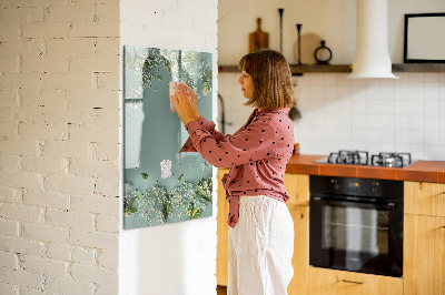 Dry erase magnetic board Gypsophila flowers