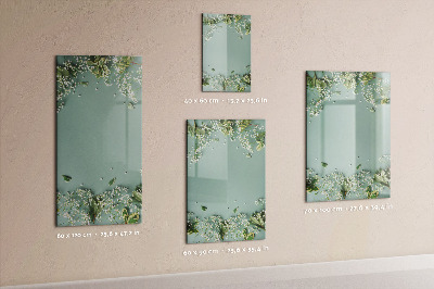 Dry erase magnetic board Gypsophila flowers