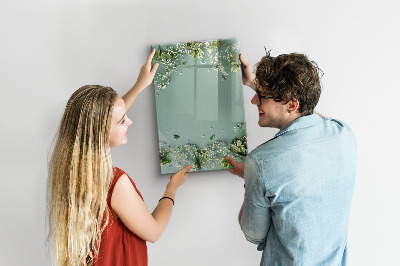Dry erase magnetic board Gypsophila flowers