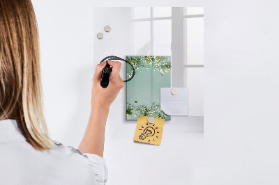 Dry erase magnetic board Gypsophila flowers