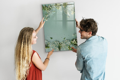 Magnetic writing board Gypsophila flowers