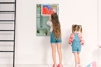 Dry erase magnetic board Gypsophila flowers
