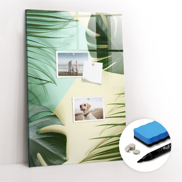 Dry erase board magnetic Tropical monstera