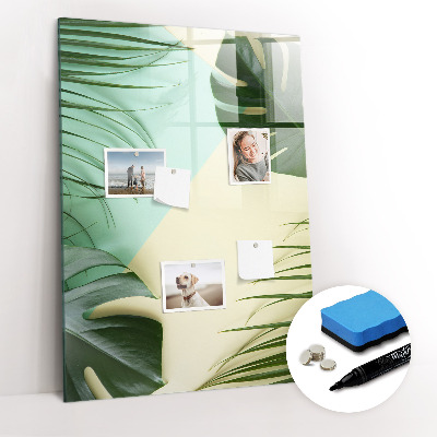 Dry erase board magnetic Tropical monstera