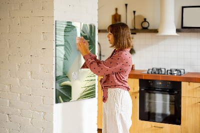 Dry erase board magnetic Tropical monstera