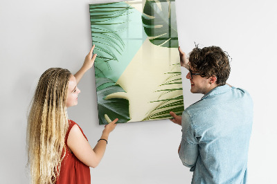 Dry erase board magnetic Tropical monstera