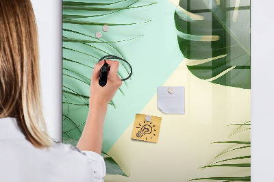 Dry erase board magnetic Tropical monstera
