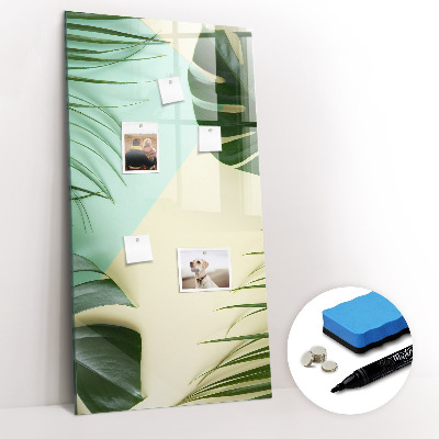 Dry erase board magnetic Tropical monstera