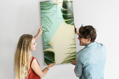 Dry erase board magnetic Tropical monstera