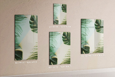 Dry erase board magnetic Tropical monstera