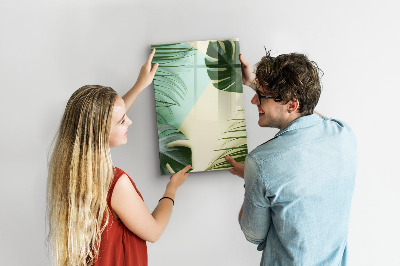 Dry erase board magnetic Tropical monstera