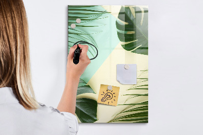 Dry erase board magnetic Tropical monstera