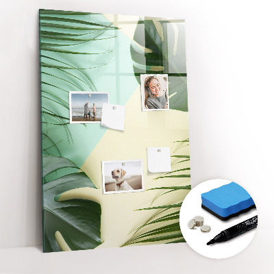 Dry erase board magnetic Tropical monstera