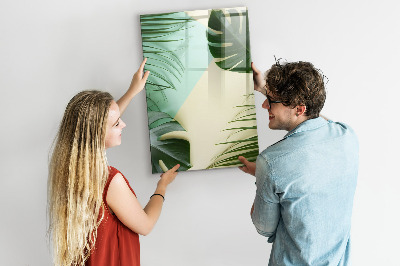 Dry erase board magnetic Tropical monstera