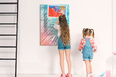 Dry erase magnetic board Palm leaves