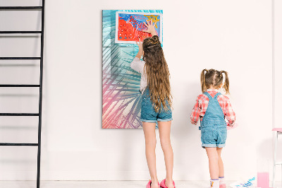 Dry erase magnetic board Palm leaves
