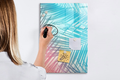 Dry erase magnetic board Palm leaves