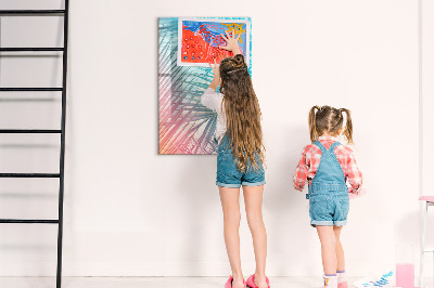 Dry erase magnetic board Palm leaves