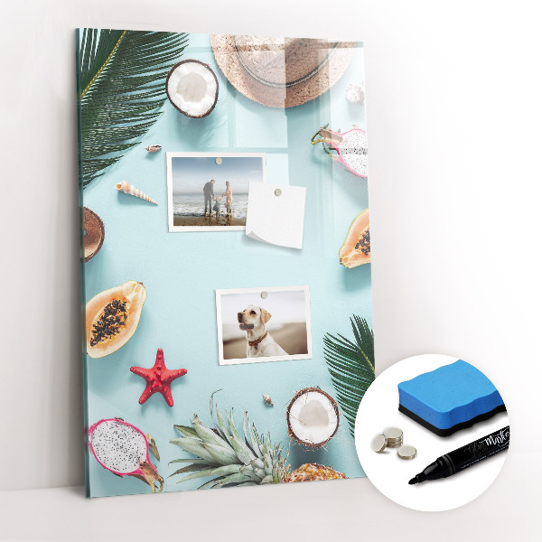 Dry erase board magnetic Summer composition