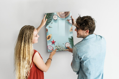 Dry erase board magnetic Summer composition