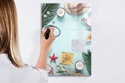 Dry erase board magnetic Summer composition