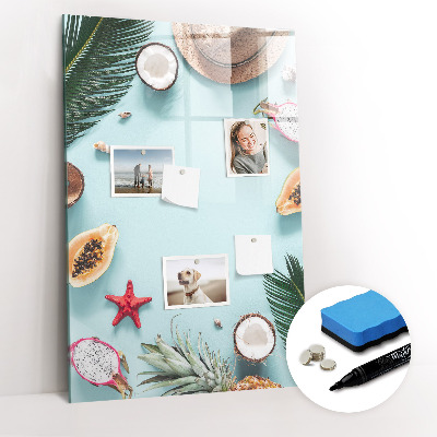 Dry erase board magnetic Summer composition