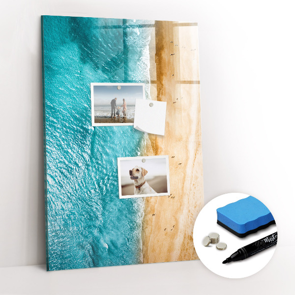 Dry erase magnetic board Sea beach