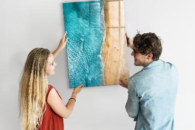 Dry erase magnetic board Sea beach
