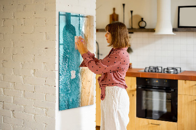Dry erase magnetic board Sea beach