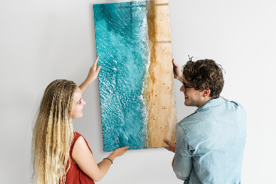 Dry erase magnetic board Sea beach