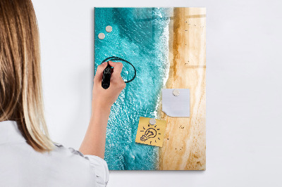 Dry erase magnetic board Sea beach