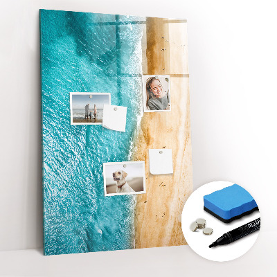 Dry erase magnetic board Sea beach