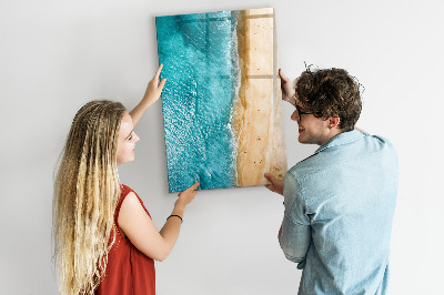 Dry erase magnetic board Sea beach