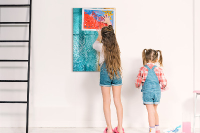 Magnetic drawing board Sea beach