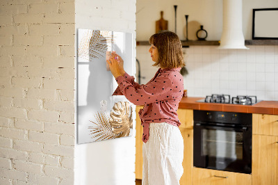 Dry erase board magnetic Golden leaves