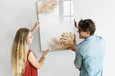 Dry erase board magnetic Golden leaves